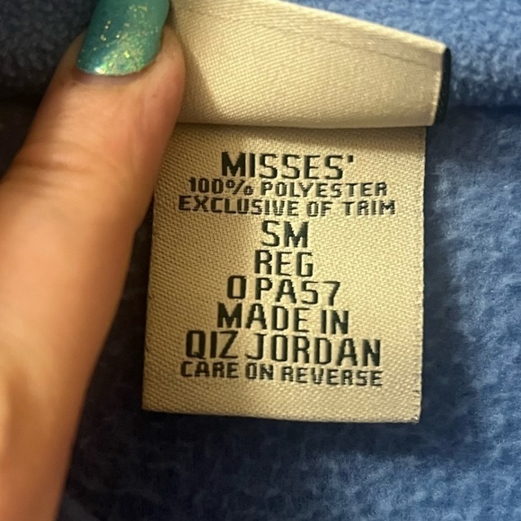 ⚪️Vintage L.l bean blue zip up patterned sweater womens size small - Picture 5 of 8